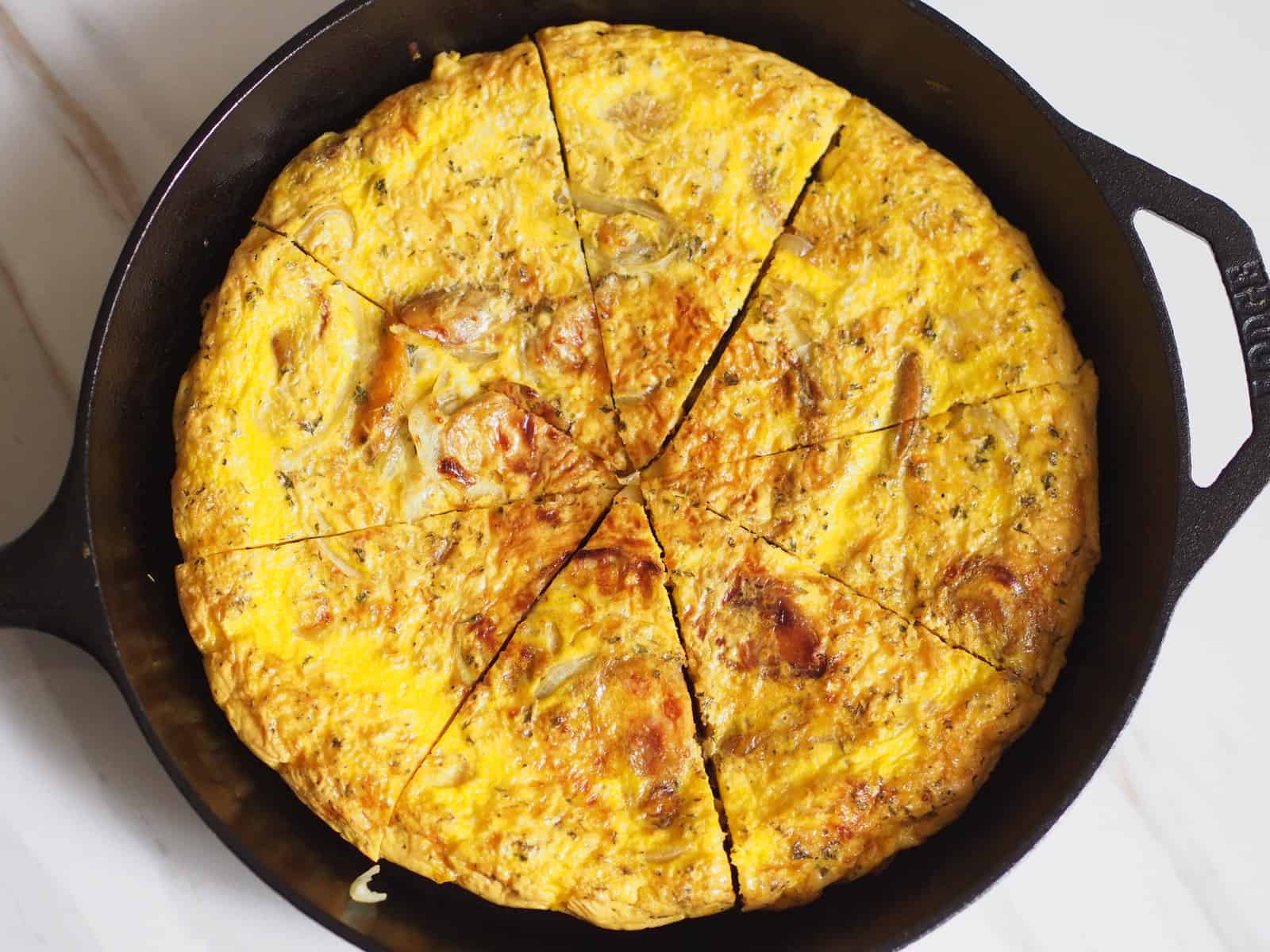 Cuban Tortilla - Spanish tortilla - frittata finished