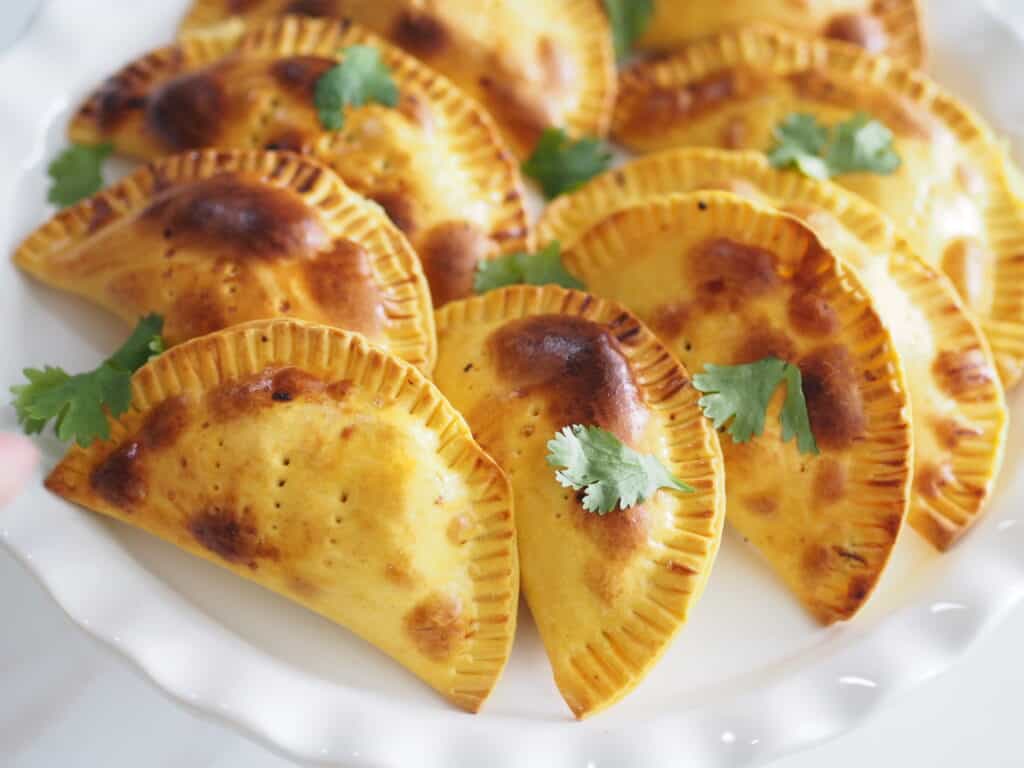 Empanadas Cubanas on a platter